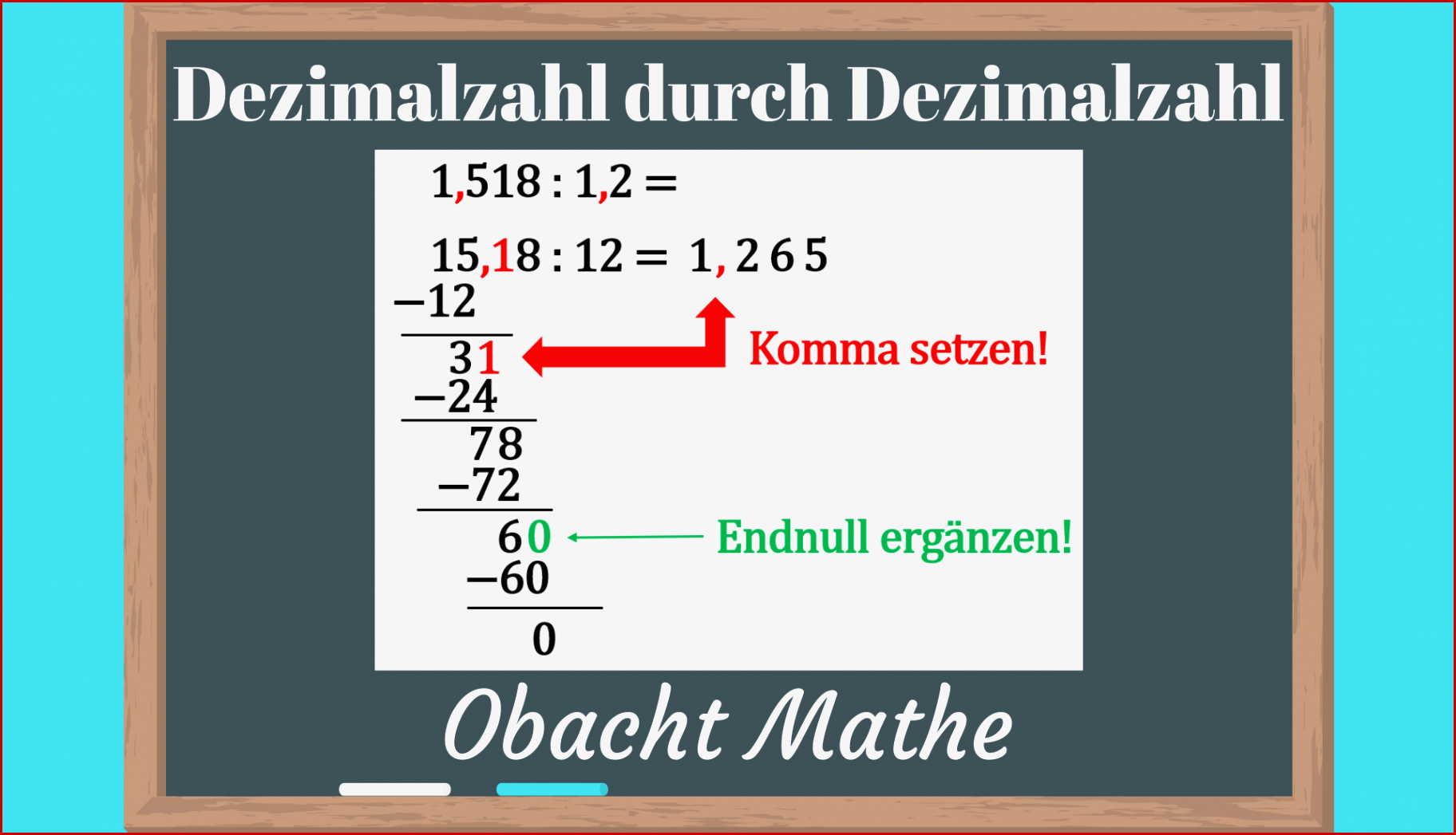 Dezimalzahl Durch Dezimalzahl Divi Ren