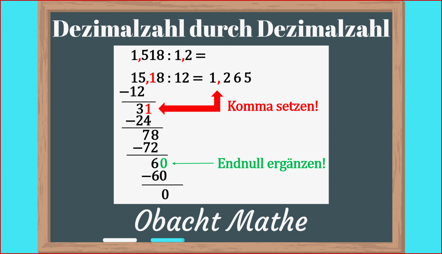 Dezimalzahl Durch Dezimalzahl Divi Ren