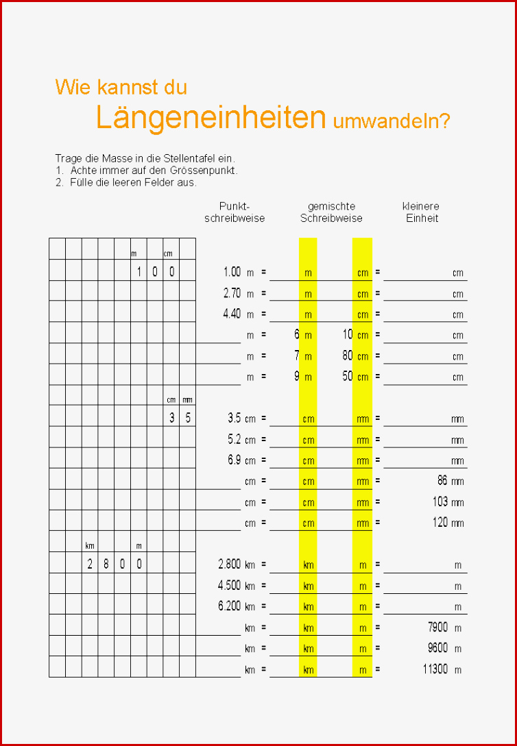 Dezimalzahlen Lesen Und Schreiben Arbeitsblätter