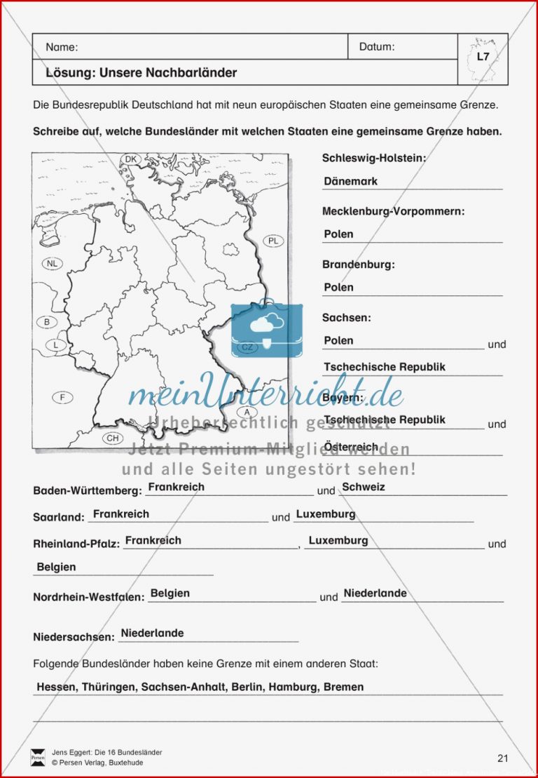 Die 16 Bundesländer Basisdaten Landeswappen