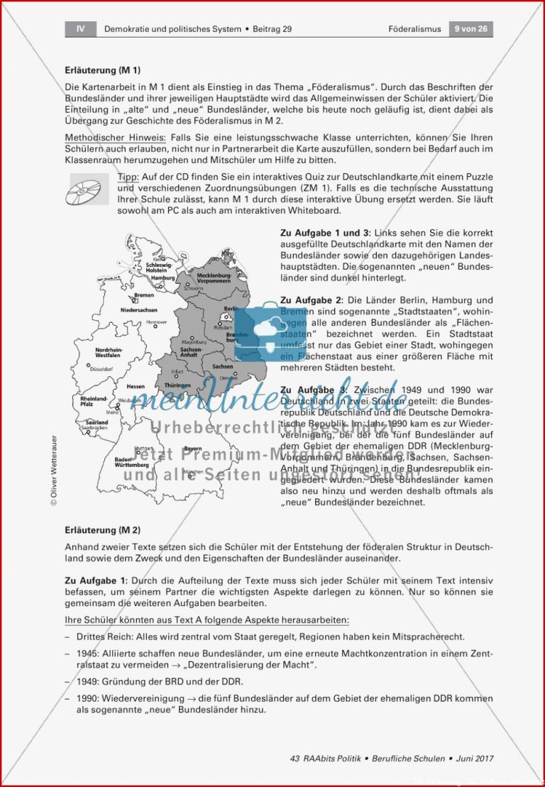 Die Bedeutung des Begriffs Föderalismus meinUnterricht