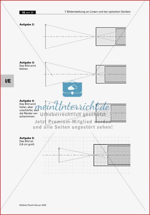 Die Bildentstehung Bei Linsen Auge Kamera Mit Geonext