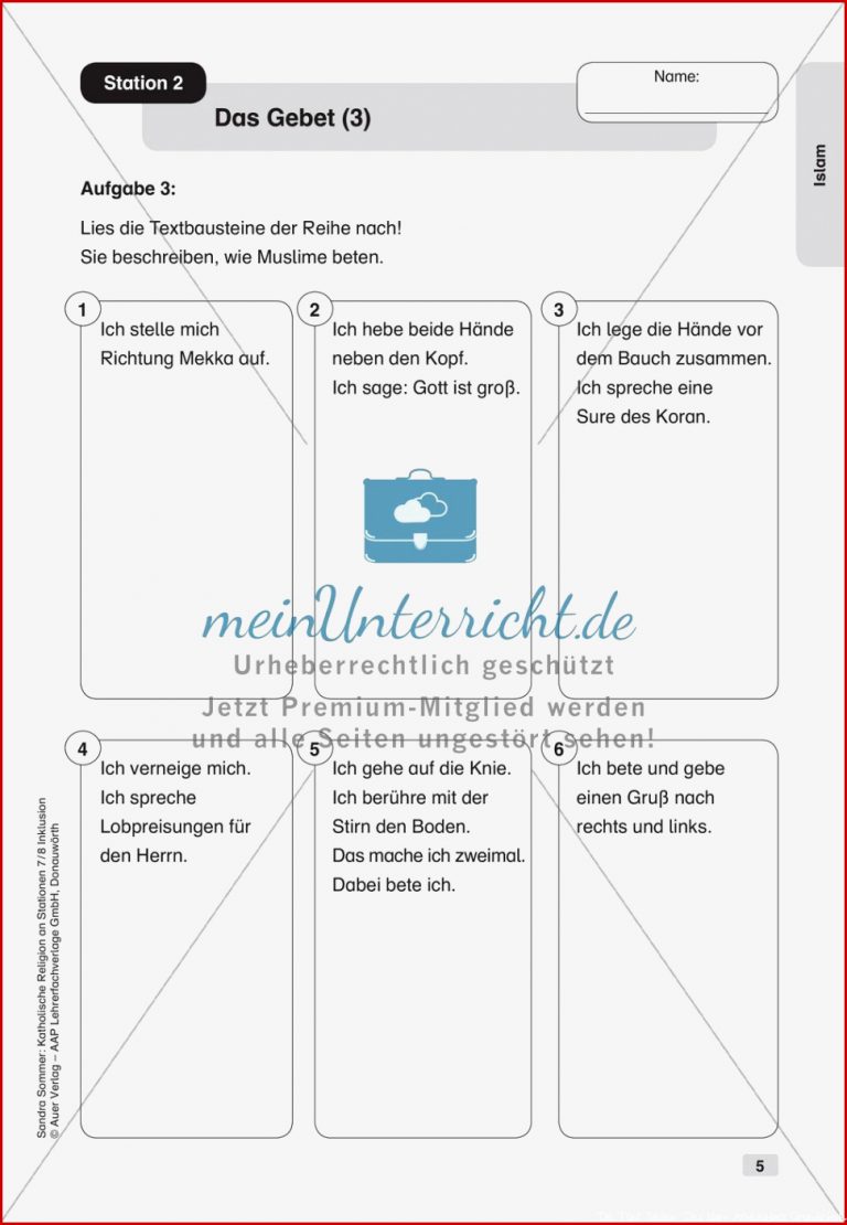 Die fünf Säulen des Islam meinUnterricht