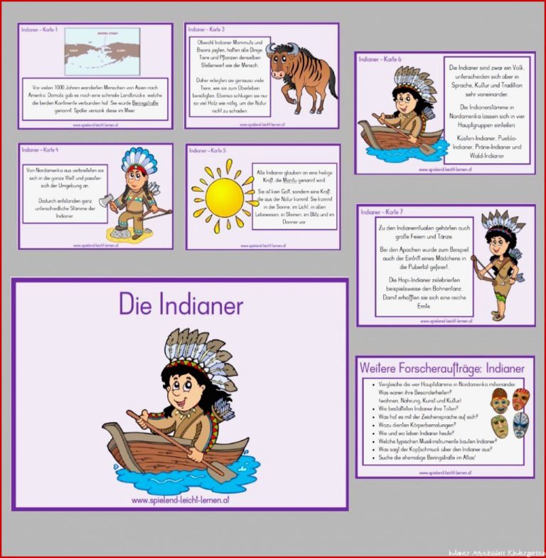 Die Indianer mit Bildern