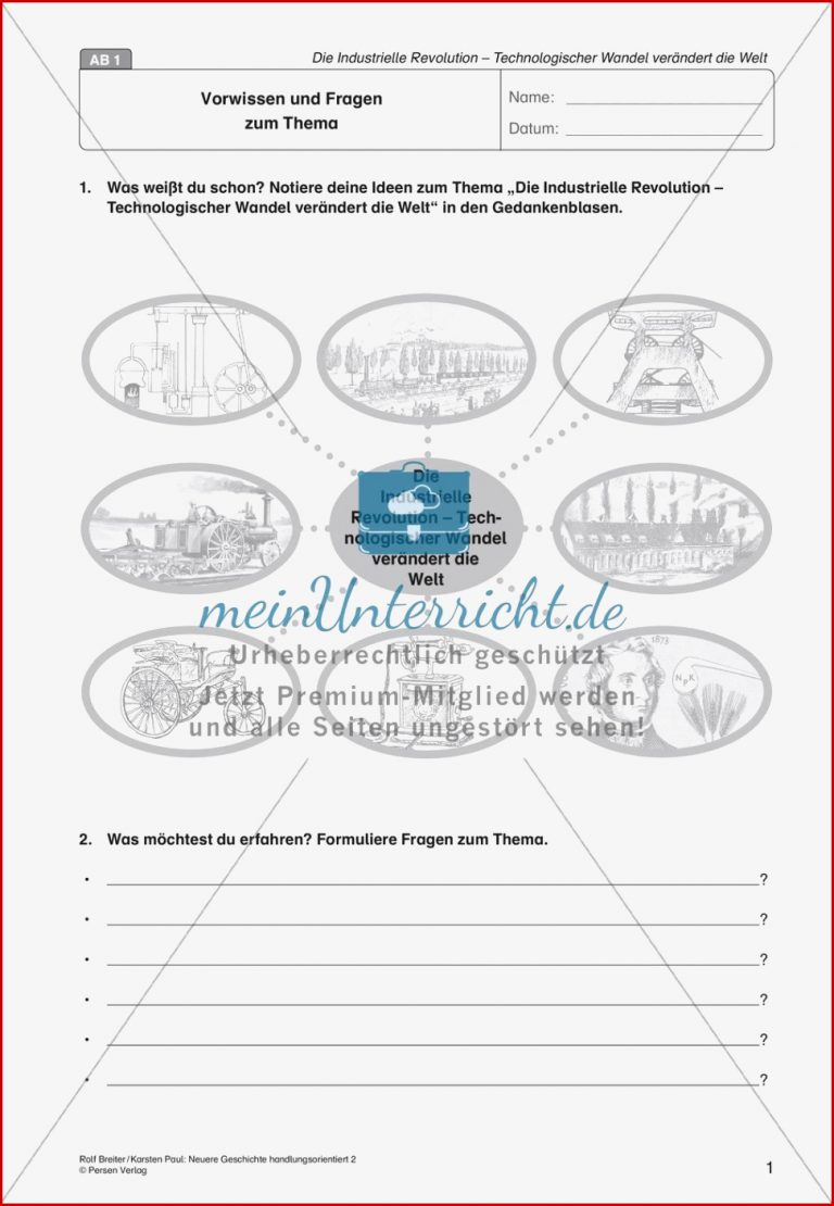Die Industrielle Revolution Meinunterricht