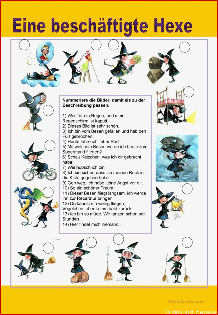 Die Kleine Hexe Arbeitsblätter Worksheets