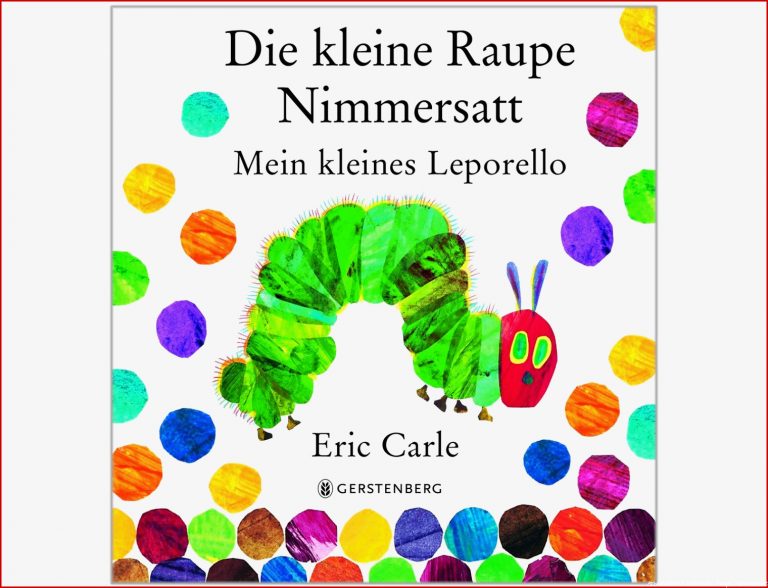 Die kleine Raupe Nimmersatt Leporello von Gerstenberg