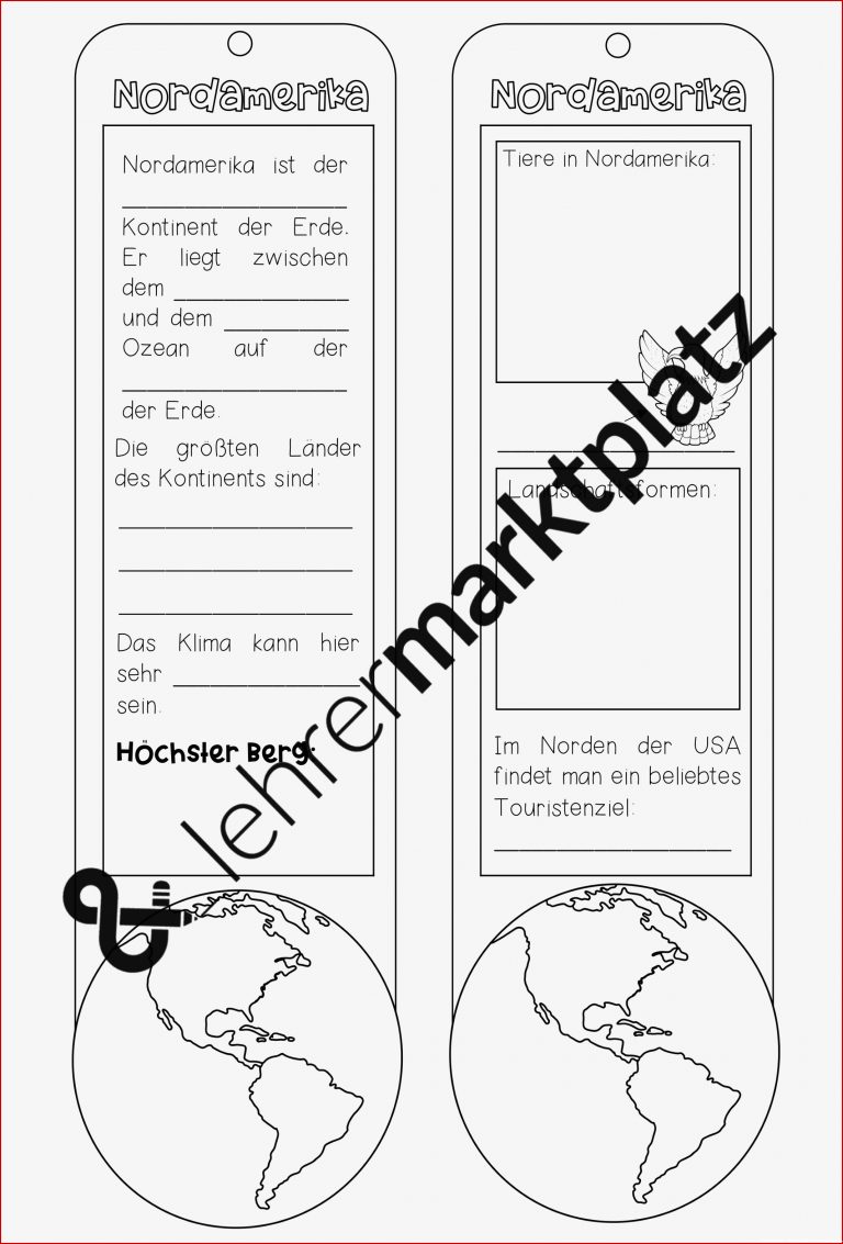 Die Kontinente Der Erde Lernwerkstatt Lernfächer