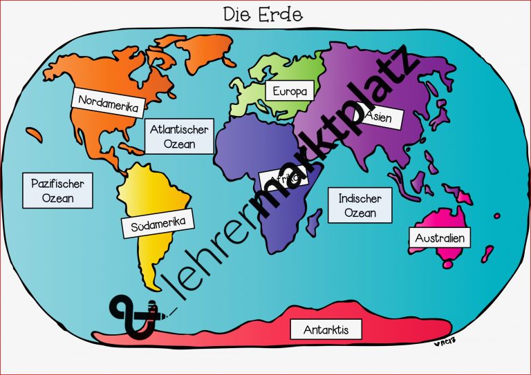 Die Kontinente Legeübung Arbeitsblatt