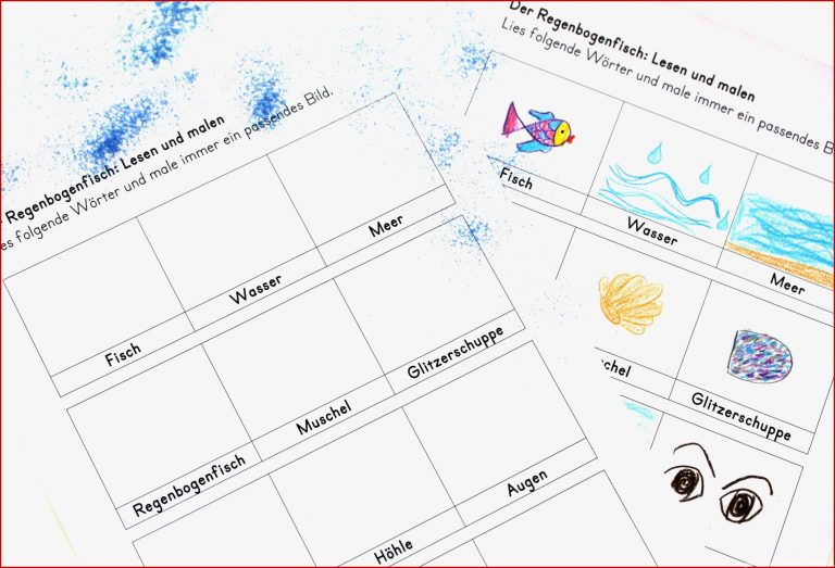 Die Muschel Und Der Fisch Arbeitsblatt Ideen Arbeitsblätter