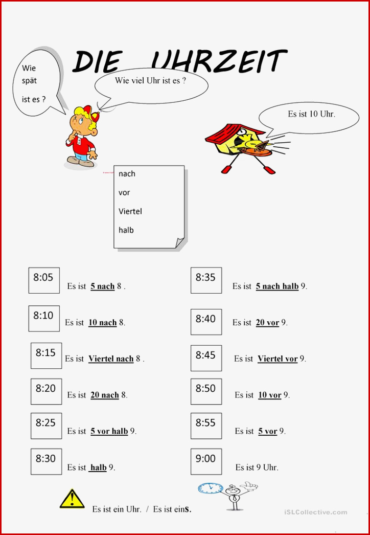 Die Uhrzeit Arbeitsblatt Kostenlose Daf Arbeitsblätter
