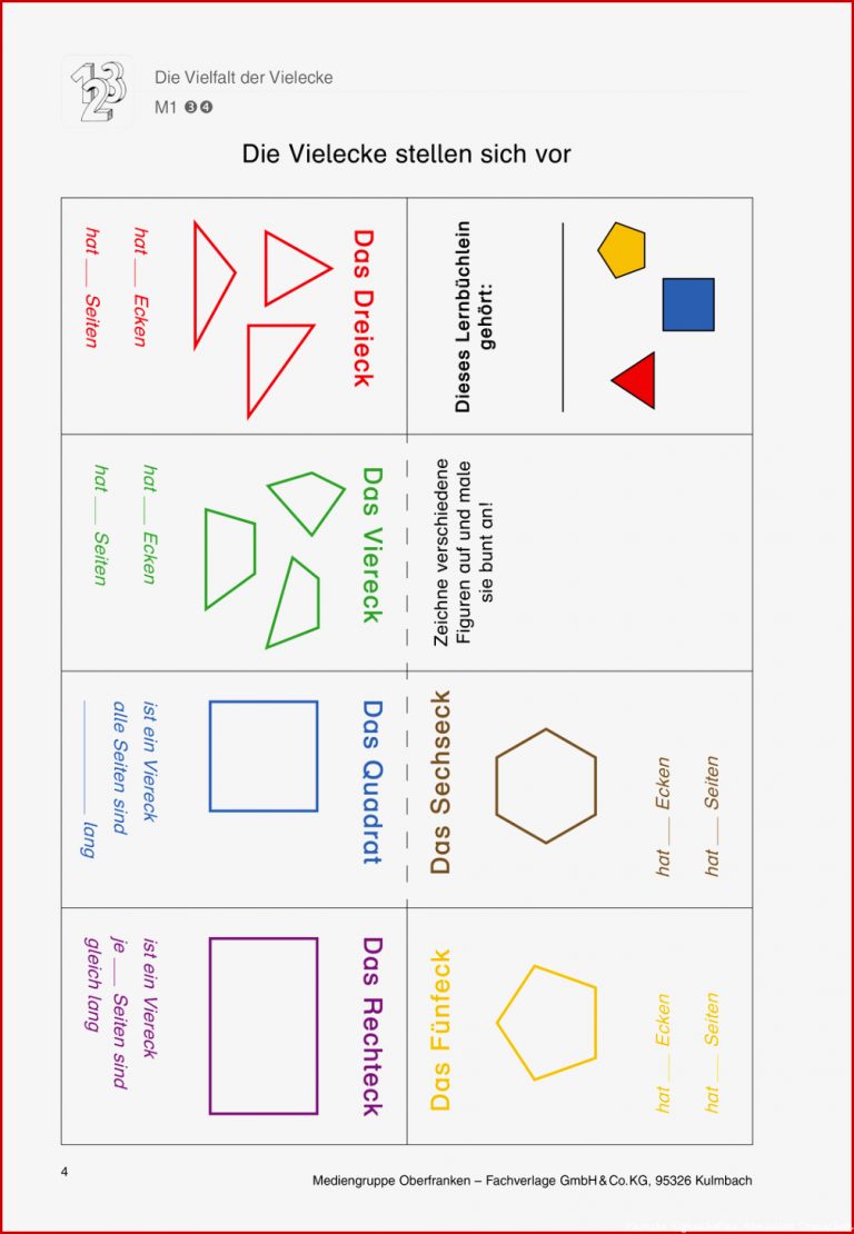 Die Vielfalt der Vielecke – Unterrichtsmaterial im Fach