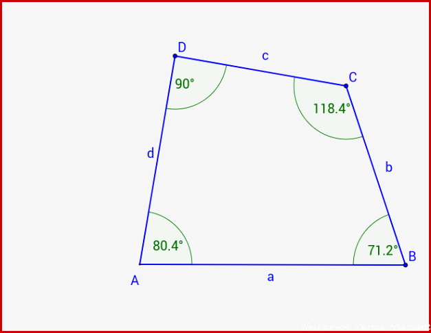 Die Winkelsumme im Viereck – GeoGebra