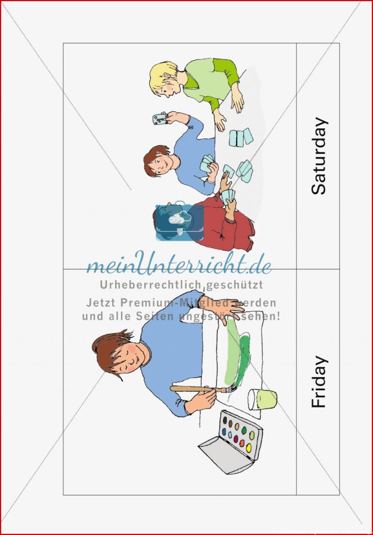 Die Wochentage auf Englisch lernen Sally s timetable