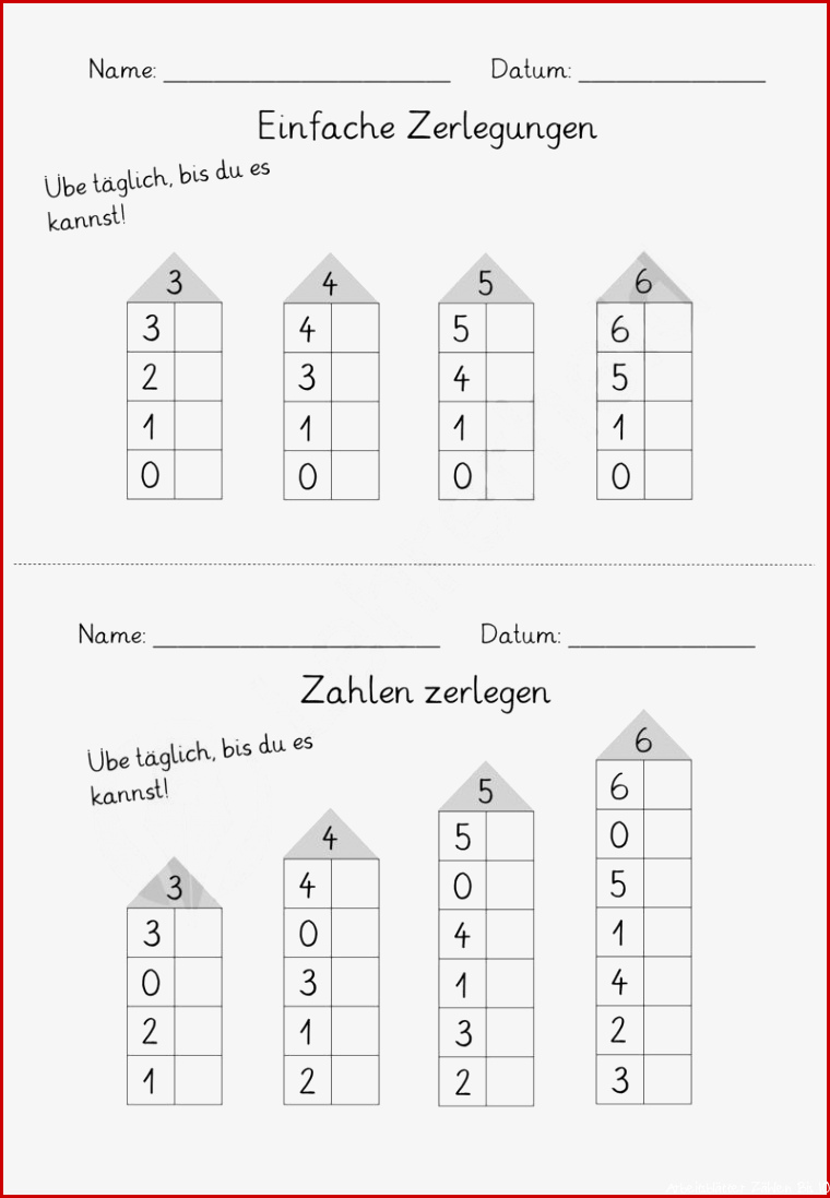 Die Zahlen bis 10 zerlegen mit Lernvideos Lehrerheld