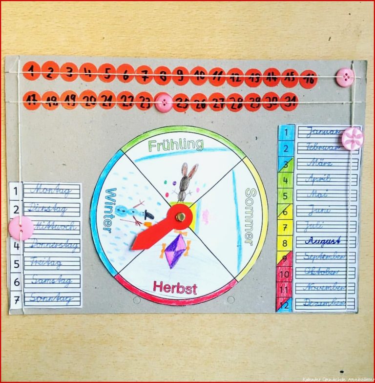 Die Zweitklässler haben ganz einfache Kalender gebastelt