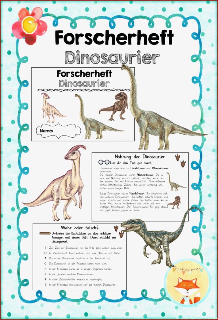 Dinosaurier Grundschule