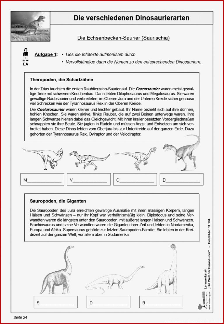 Dinosaurier Grundschule Arbeitsblätter kinderbilder