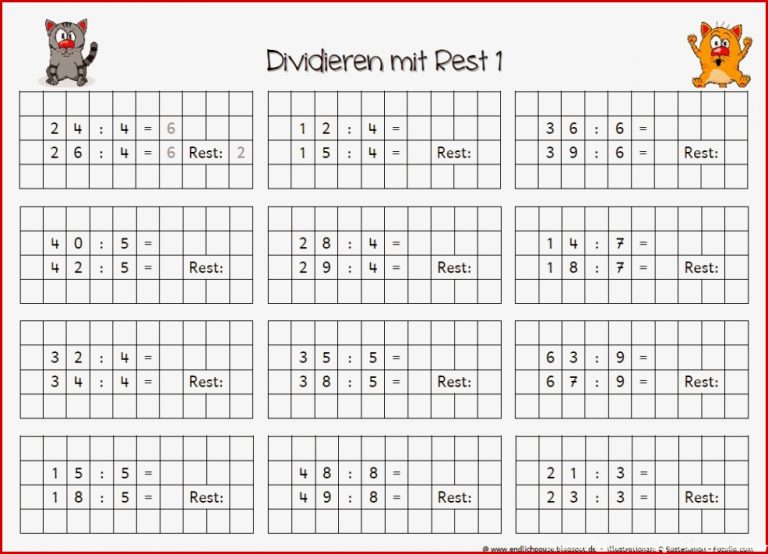 Divi Ren Mit Rest Divi Ren Mathematik Lernen