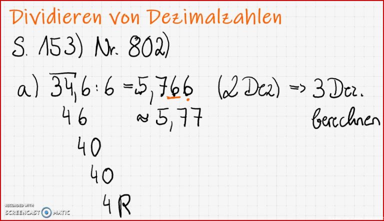 Divi ren von Dezimalzahlen mit Runden des Ergebnisses