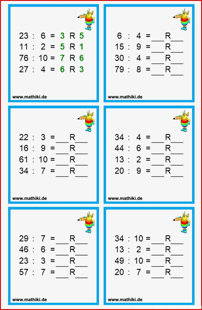 Division mit Rest Klasse 5 6 mathiki