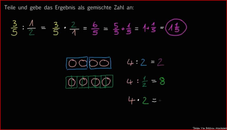 Division von Brüchen Beispiel 2