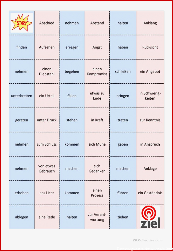 Domino Verb Nomen Verbindungen Arbeitsblatt Kostenlose