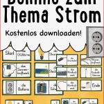 Domino Zum thema Strom Stromkreis Stromerzeugung Und