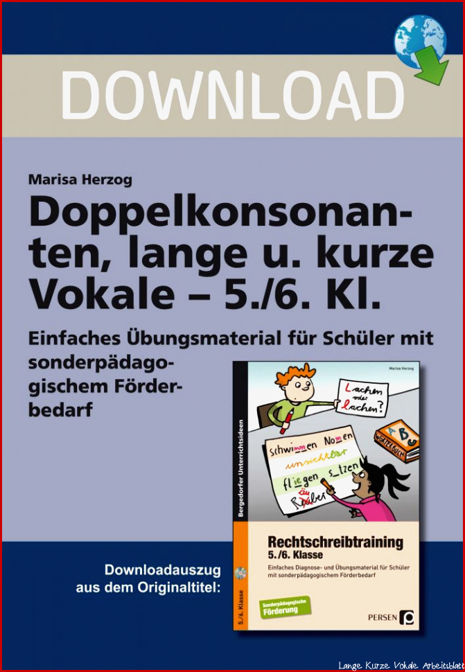 Doppelkonsonanten lange u kurze Vokale 5 6 Kl für 8