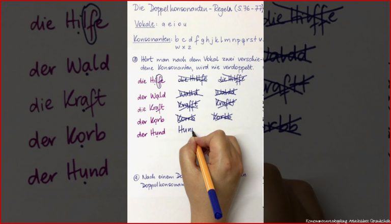 Doppelkonsonanten Regeln Teil2