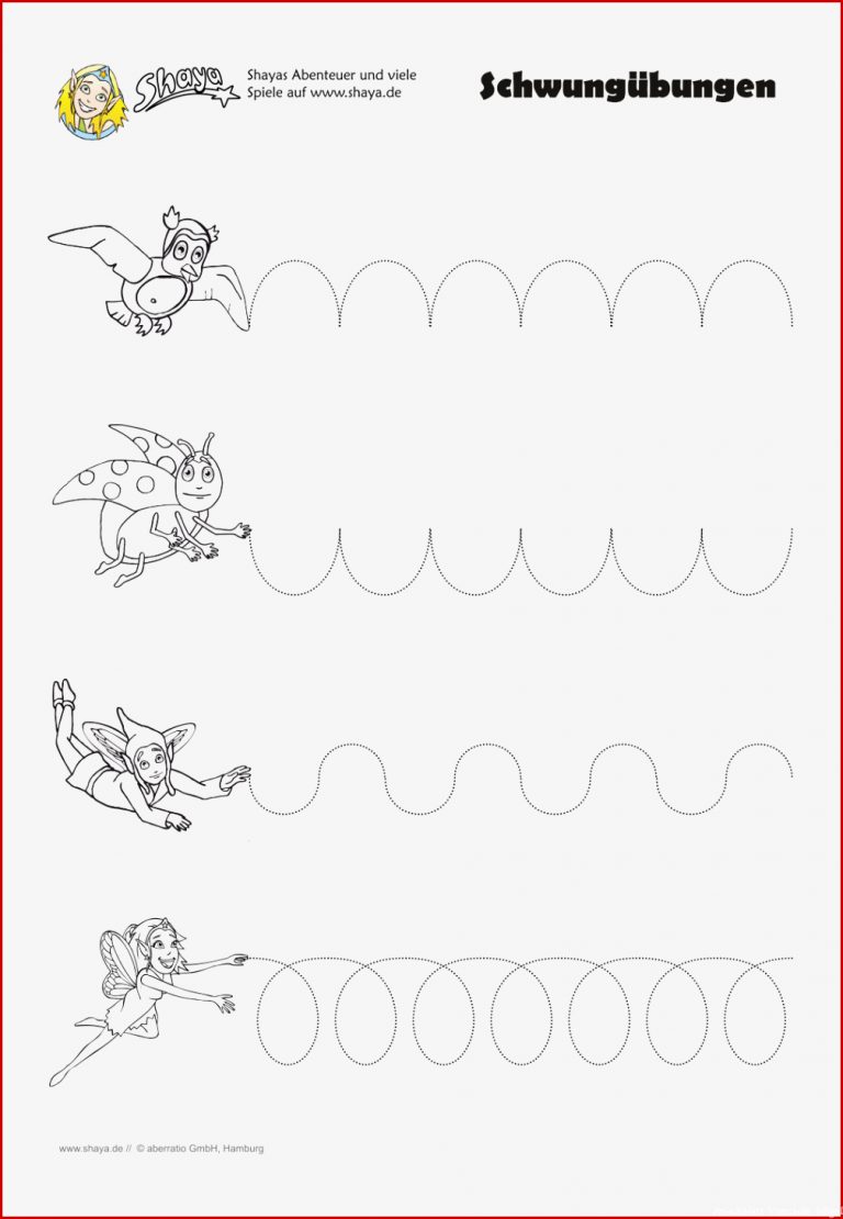 Druckbares Arbeitsblatt Schwungübungen Für Kinder