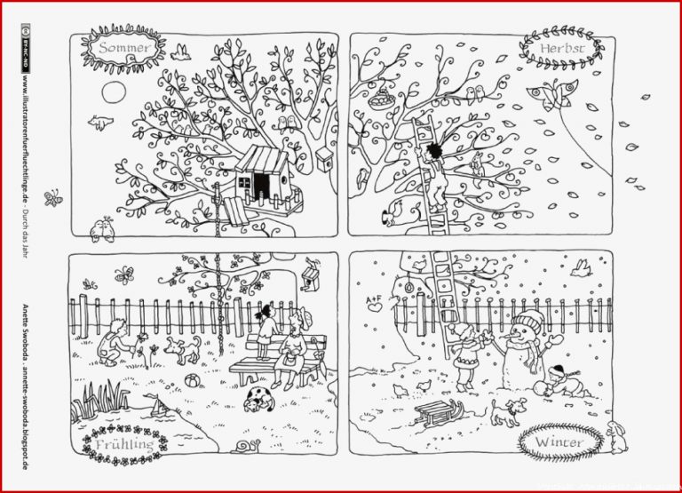 Durch Das Jahr Jahreszeiten Baum Swoboda