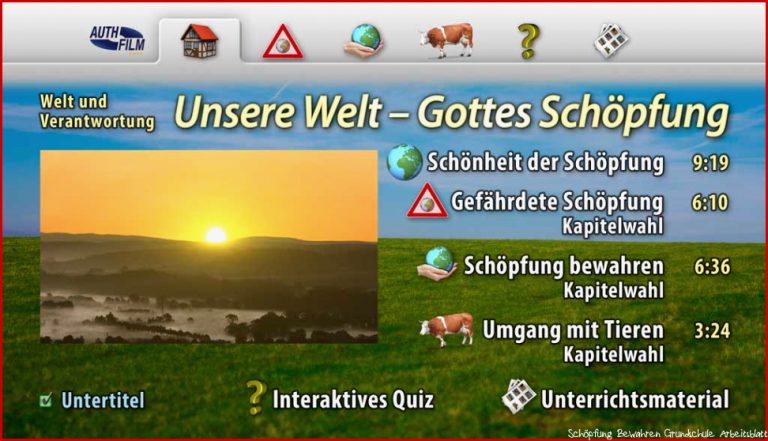 DVD Unsere Welt – Gottes Schöpfung Grundschule