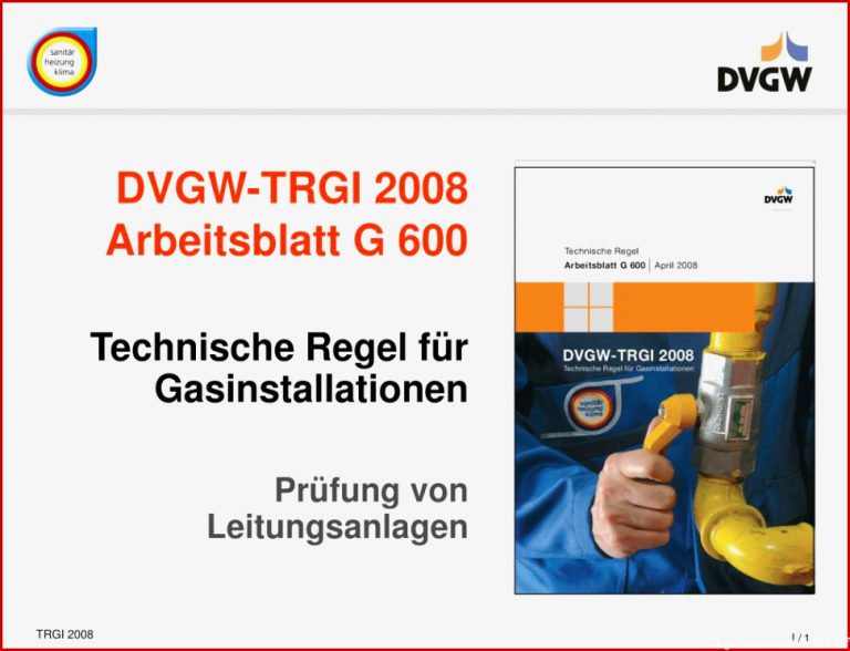 DVGW ARBEITSBLATT G 600 PDF