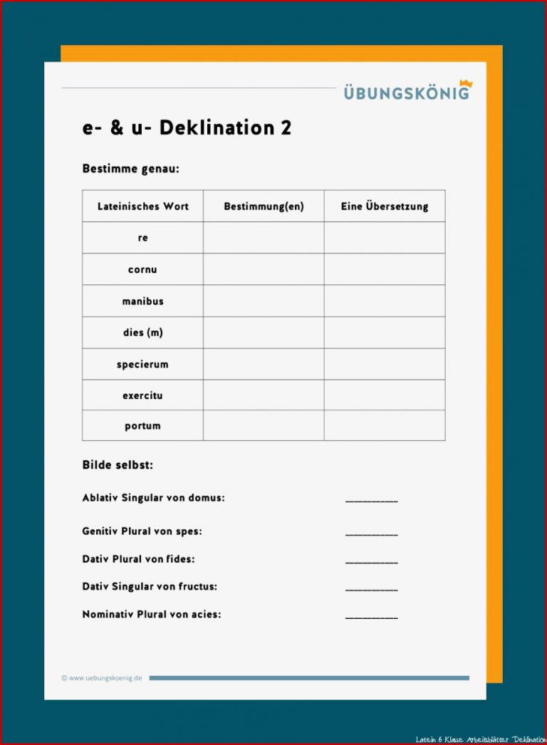 E Deklination & u Deklination