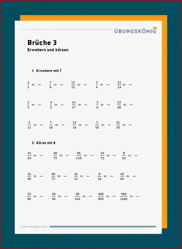 Echte Unechte Brüche Arbeitsblätter Andre Pauley Schule