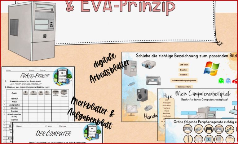 Edv Grundlagen Arbeitsbl舩ter Carl Winslow Grundschule