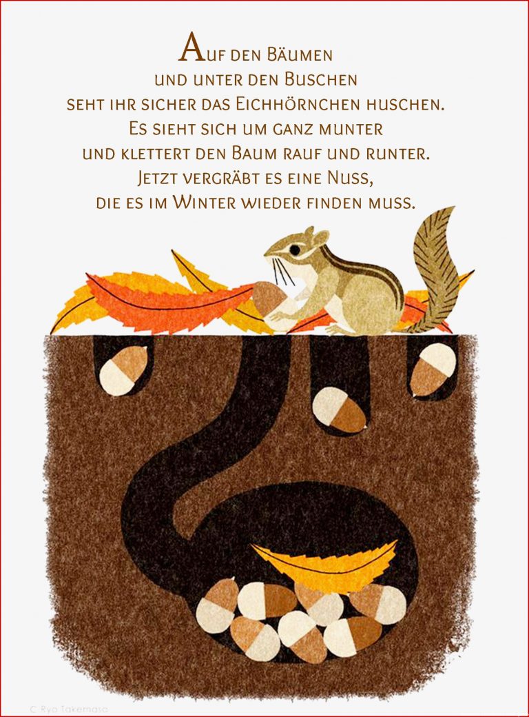 Eichhörnchen Gedicht Kindergarten Erzieherin Kita Kinder