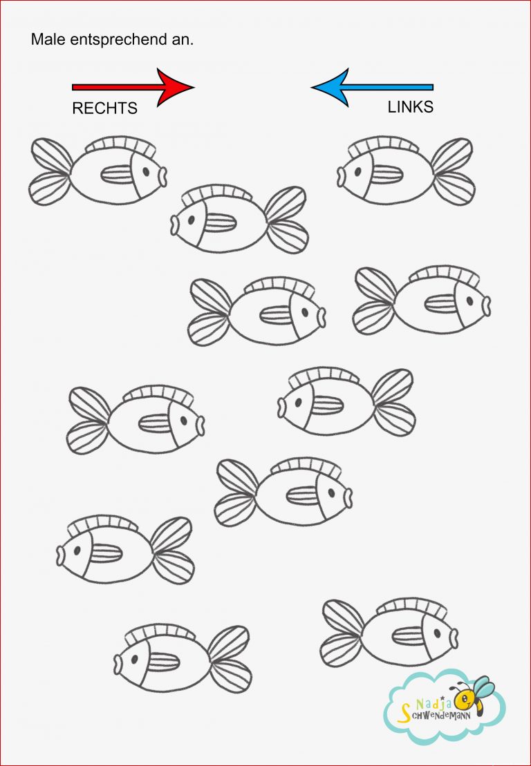 Eine Lernhilfe für dein Kind Alle Fische nach rechts