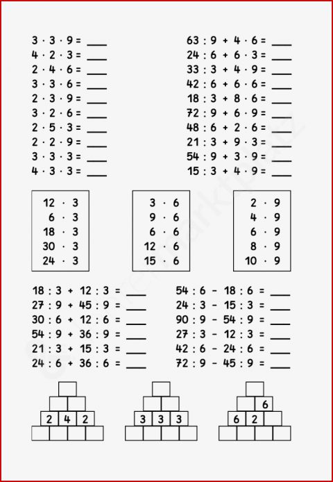 Einmaleins Mathe Arbeitsblätter Klasse 2 Worksheets