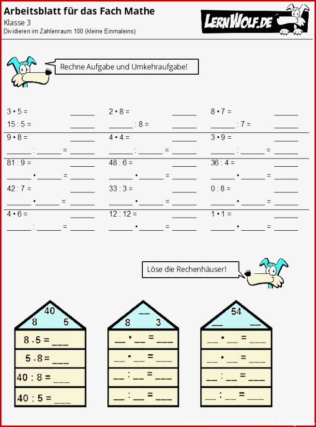 Einmaleins Matheaufgaben Klasse 3 Zum Ausdrucken