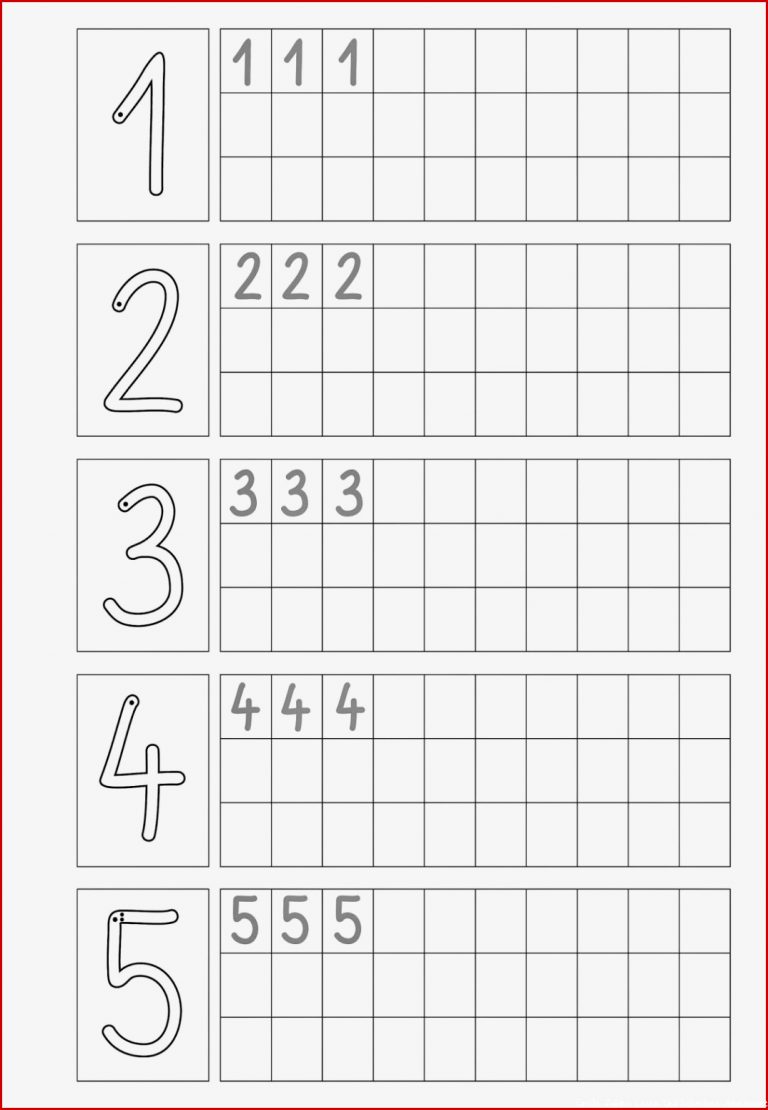 Einzigartig Zahlen Schreiben Lernen 1 Klasse Färbung