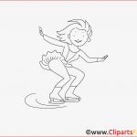 Eiskunstlauf Zeichnung Schwarz Weiss Bild Clipart Ic