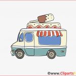 Eiswagen Verkaufswagen Clipart Bild Cartoon Ic Grafik