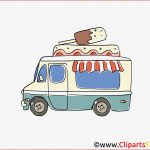 Eiswagen Verkaufswagen Clipart Bild Cartoon Ic Grafik