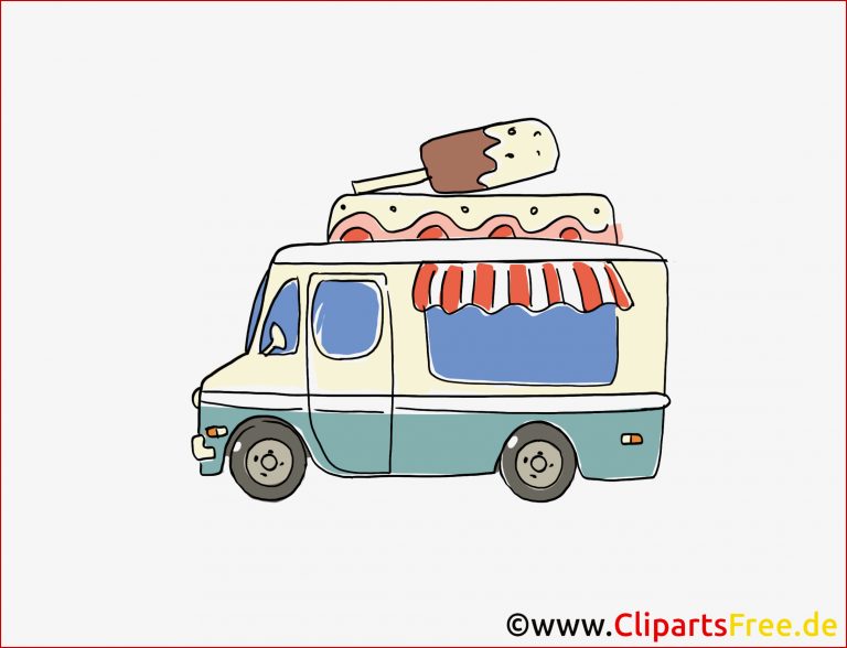 Eiswagen Verkaufswagen Clipart Bild Cartoon ic Grafik