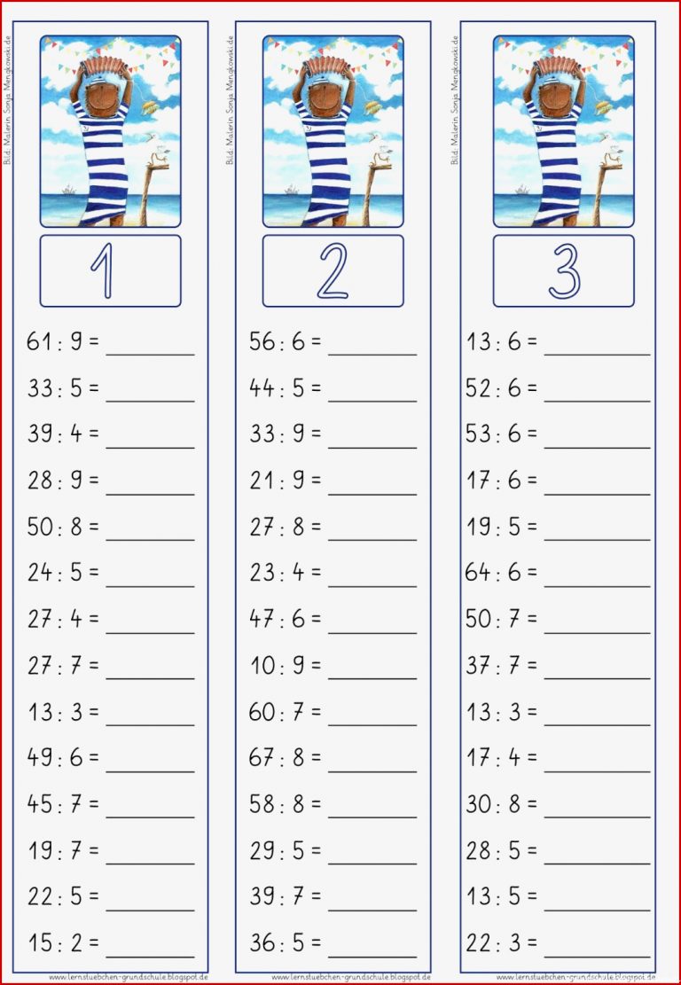 Elegant Division Ohne Rest Arbeitsblatt