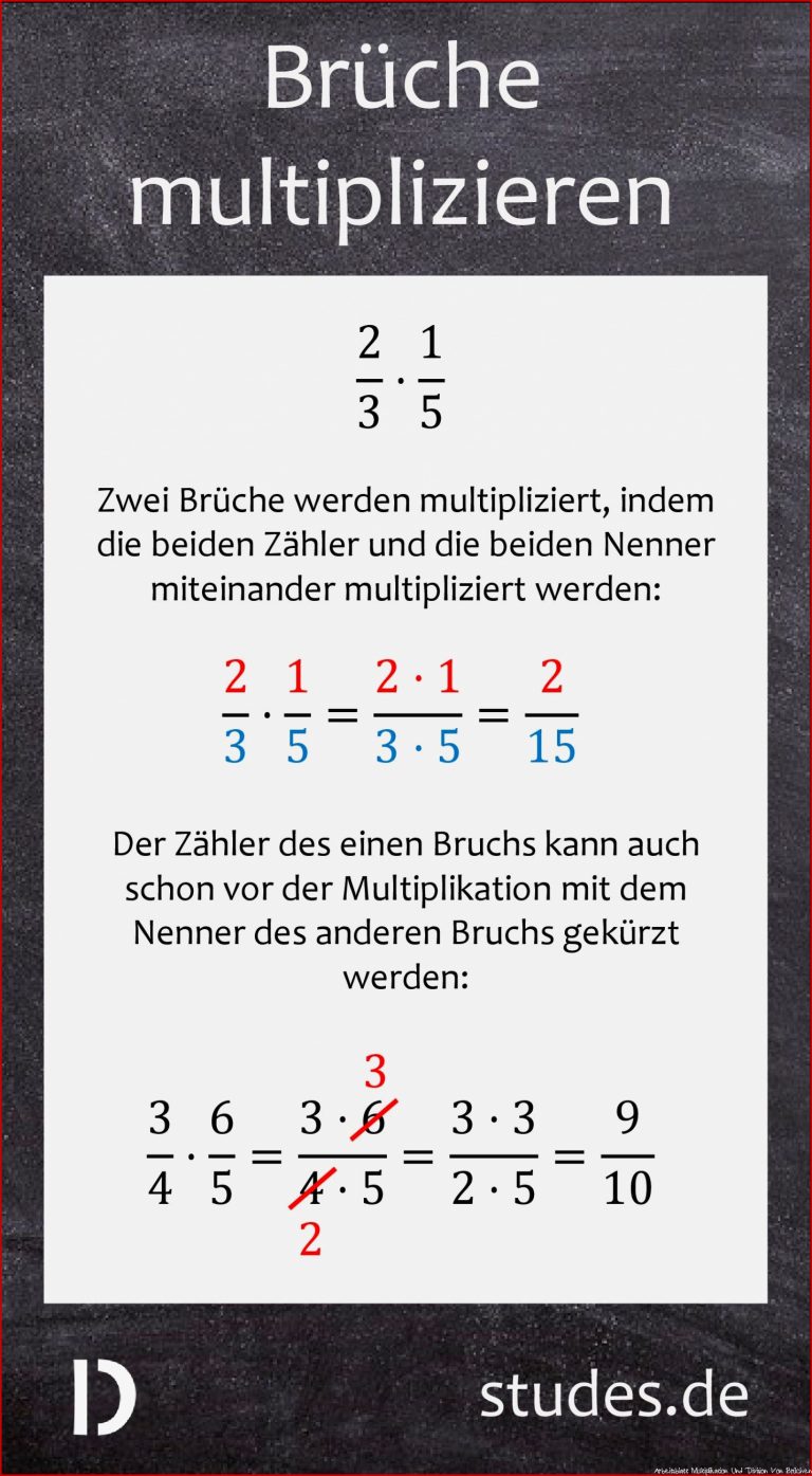 Elegant Multiplikation Von Brüchen