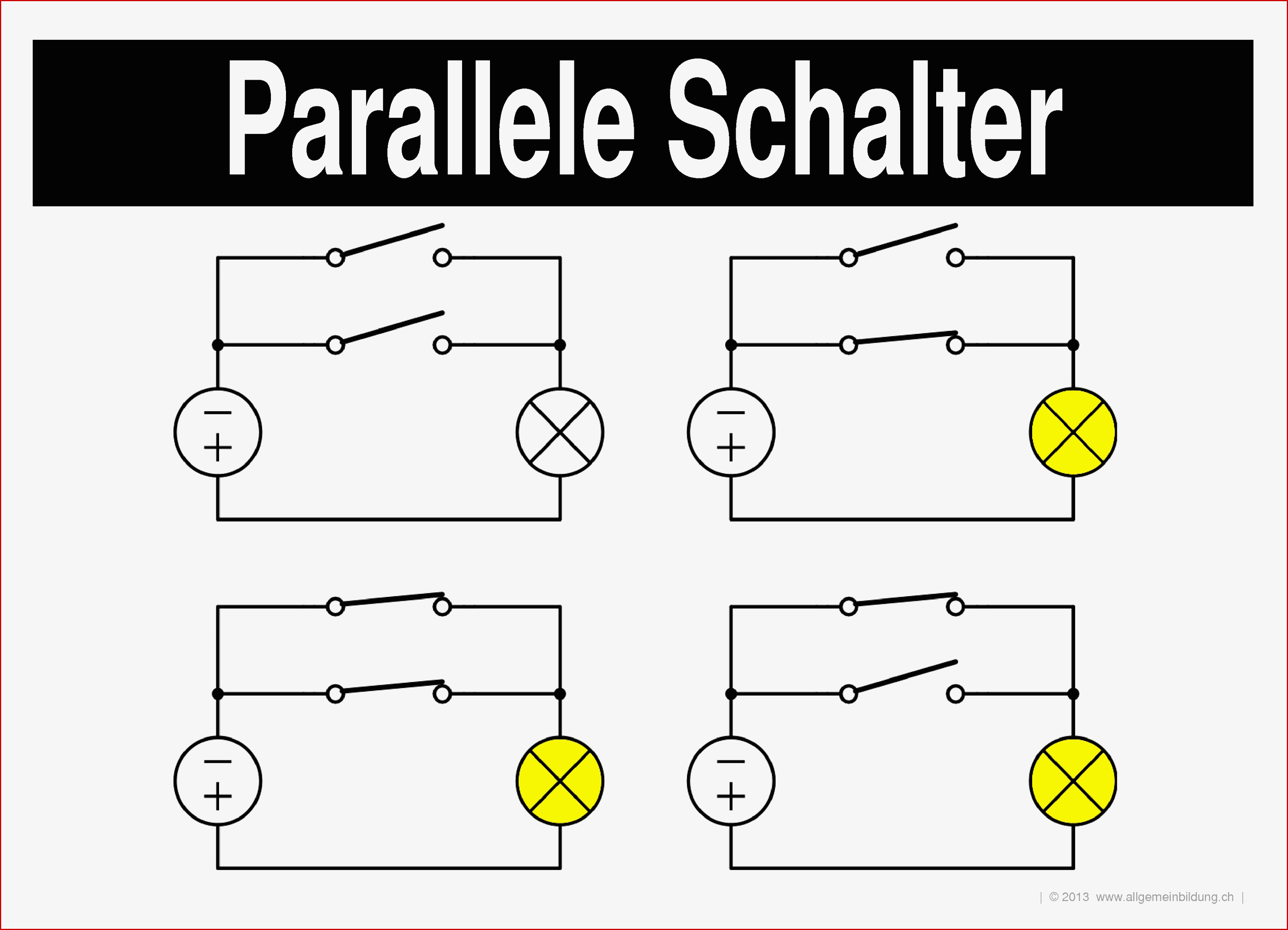 Elektrische Schalter Parallel
