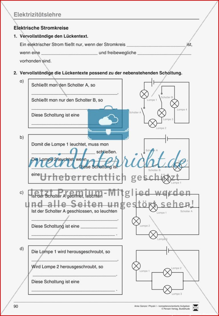 Elektrische Stromkreise Meinunterricht